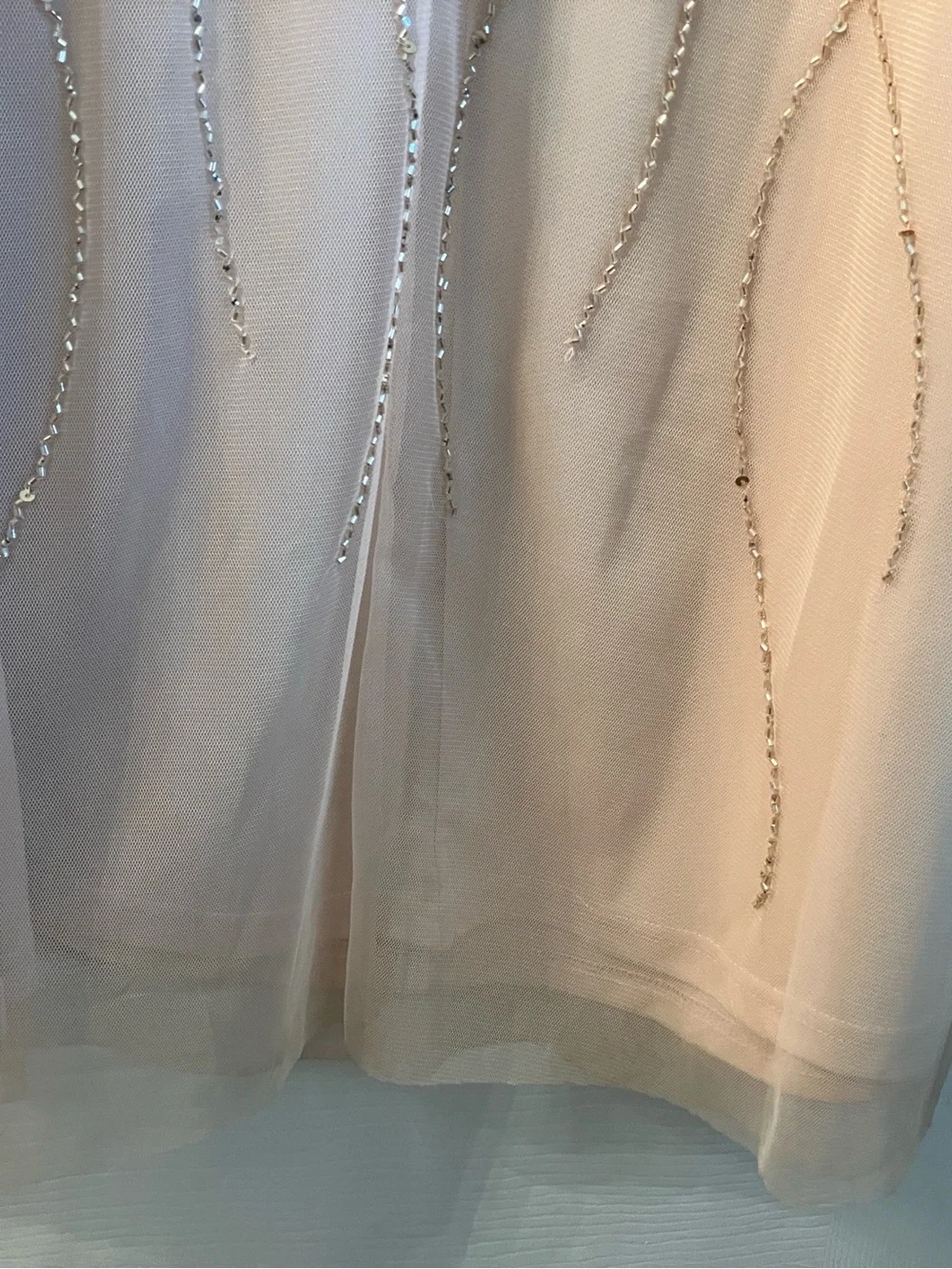 Adrianna Papell Blush  Beaded Dress- Mother of the Bride- Wedding Guest